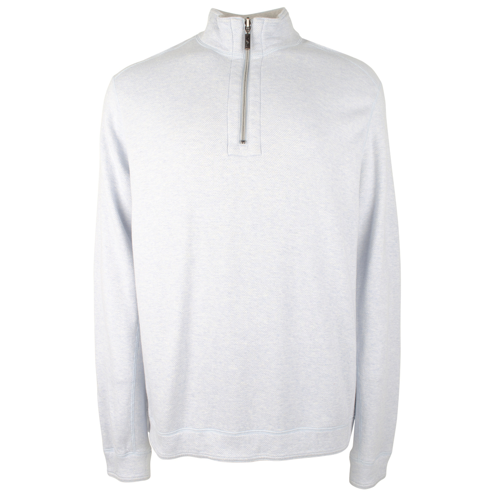 NWT Tommy Bahama Men's Flipshore Half Zip Sweater (Air Blue Heather, 4XB) $138